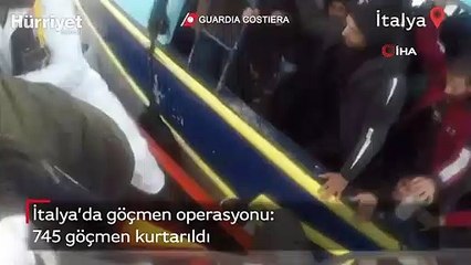 İtalya’da göçmen operasyonu: 745 göçmen kurtarıldı