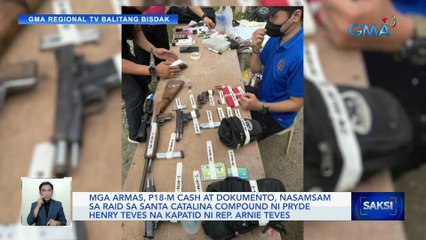 Mga armas, P18-M cash at dokumento, nasamsam sa raid sa Santa Catalina compound ni Pryde Henry Teves na kapatid ni Rep. Arnie Teves | Saksi