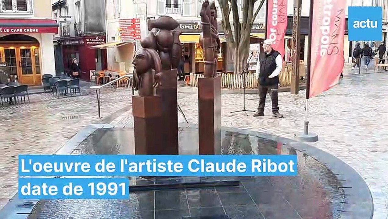La fontaine de la place de la Sirène au Mans