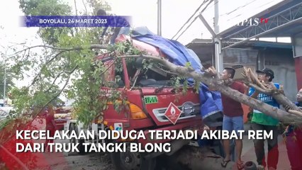 Rekaman CCTV Kecelakaan Truk Tangki BBM di Boyolali, Diduga Rem Blong