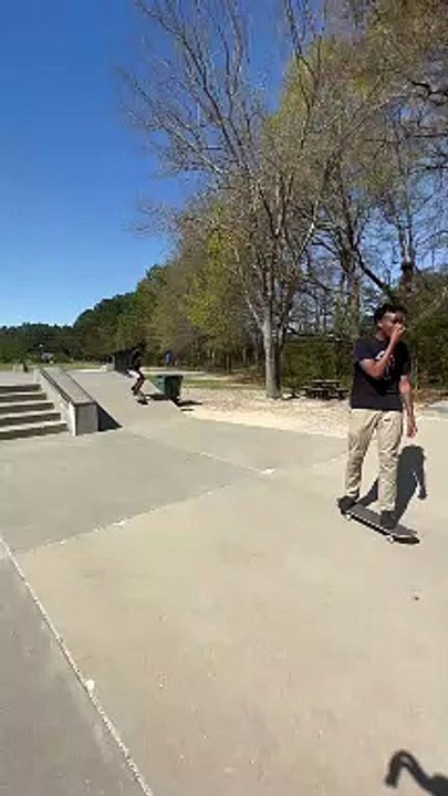 Skateboarder Runs Into Camera