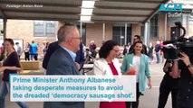 NSW election 'It's not going to happen': Anthony Albanese takes measures to avoid the 'democracy sausage shot'