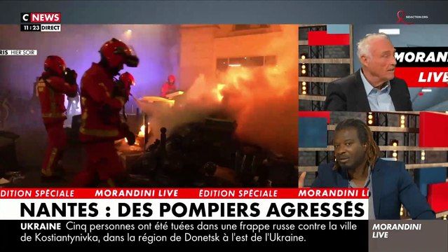 Echanges tendus entre Rost et Jean-Marc Morandini à propos des pompiers attaqués par des Lycéens : Ce sont des sauvages ! Ce sont des jeunes qui n'ont aucune éducation ! C'est des débiles !