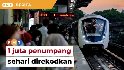 Prasarana catat 1 juta penumpang sehari