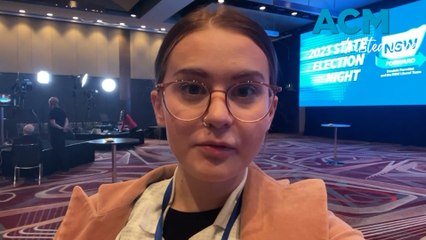 NSW election: Lucinda Garbutt-Young at the Liberal HQ event as the count begins