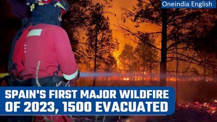 Spain: Wildfire in Eastern Spain forces hundreds to evacuate homes | Oneindia News