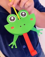 Paper craft frog #frog #papercraft #craftideas