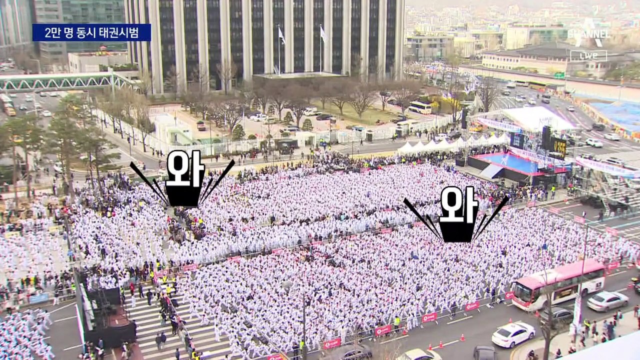 기네스북 오른 태권도 품새…‘최다 단체 시연’ 기록 경신
