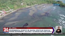 Epekto ng tagas sa marine environment, kalauna'y tatamaan ang food supply — Environmental Scientist Dr. Bacosa | 24 Oras Weekend