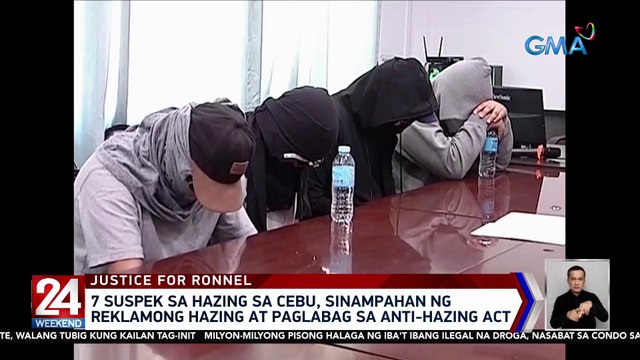 7 suspek sa hazing sa Cebu, sinampahan ng reklamong hazing at paglabag sa Anti-Hazing Act | 24 Oras Weekend