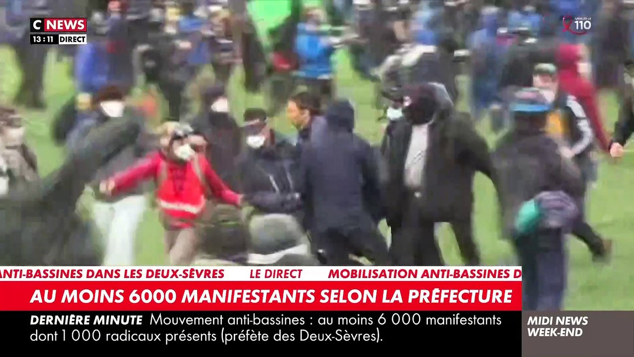 Deux-Sèvres : Premiers affrontements avec les forces de l'ordre alors que des milliers de personnes convergent sur place pour tenter de rejoindre les "Mega Bassines"