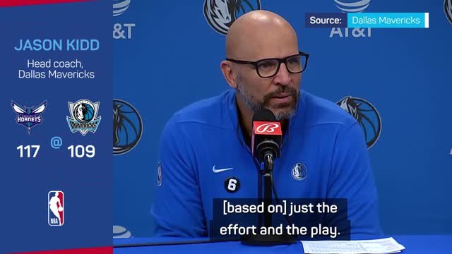 Mavericks 'should have been booed in the first quarter' - Kidd