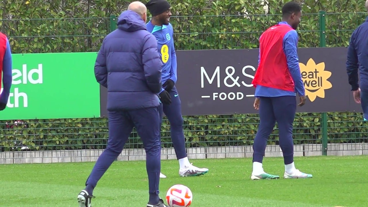 England squad training ahead of Ukraine Euro qualifier