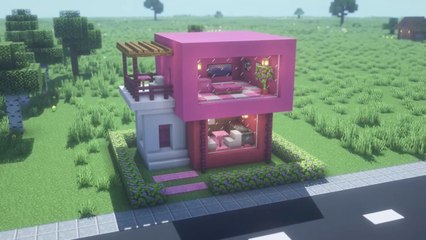 Easy Pink House Tutorial for Minecraft 🎀 – Build a Beautiful Small Home in Version 1.19