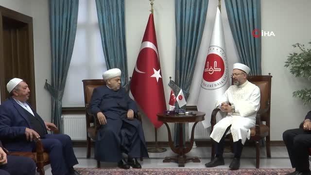 Diyanet İşleri Başkanı Erbaş, Kafkas Müslümanları İdaresi Başkanı Paşazade ile bir araya geldi