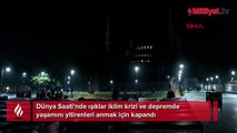 Dünya Saati'nde ışıklar iklim krizi ve depremde yaşamını yitirenleri anmak için kapandı