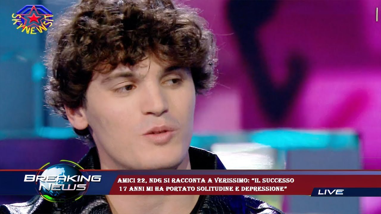 Amici 22, NDG si racconta a Verissimo: “Il successo  17 anni mi ha portato solitudine e depressione”