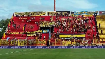 Olimpo-Boca: la hinchada aurinegra en la previa del partido