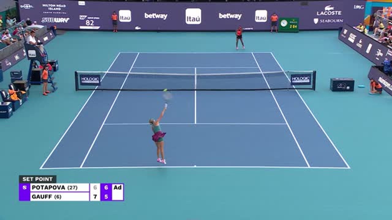 Miami - Potapova fait craquer Gauff