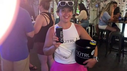 The Nutrl Girl at Hanks promoting Nutrl cocktails…very tasty. Gimme another !!!!