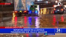 VES: Reportan aniego en Antigua Panamericana sur tras rotura de tuberia de desagüe