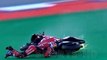 HORROR CRASH: Biker in horrific crash as he’s flung into the barrier and suffers fractured jaw and broken back in shocking Moto GP footage
