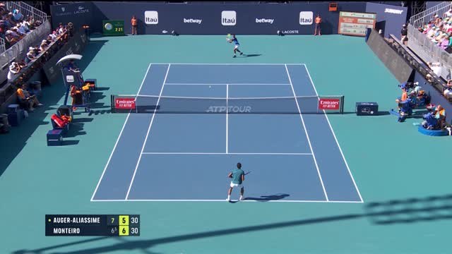 Auger-Aliassime grinds down Monteiro for Miami win