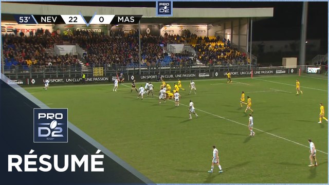 PRO D2 - Résumé USON Nevers-Rugby Club Massy Essonne: 36-12 - J25 - Saison 2022/2023