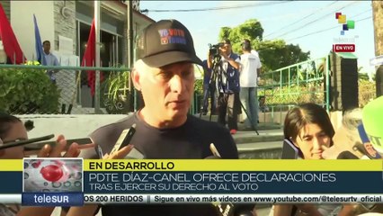 Díaz-Canel: Las votaciones son un ejercicio verdaderamente democrático