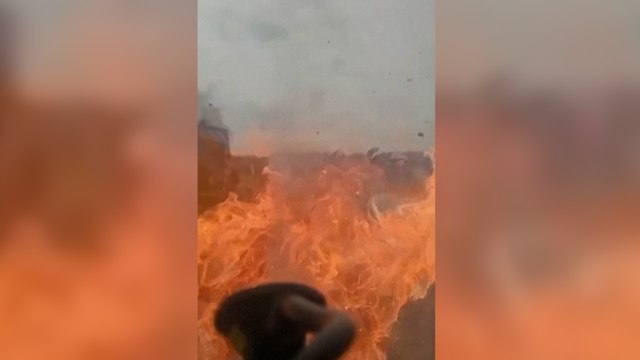Les images de la manifestation contre les méga-bassines vues d'un camion de la gendarmerie