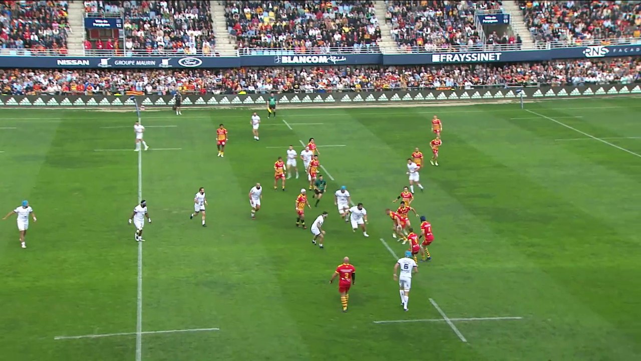 TOP 14 - Essai de Arthur JOLY (MHR) - USA Perpignan - Montpellier Hérault Rugby - Saison 2022-2023