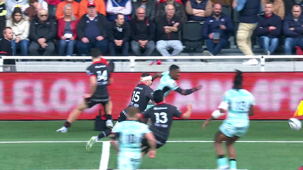 TOP 14 - Essai de Jiuta WAINIQOLO (RCT) - LOU Rugby - RC Toulon - Saison 2022-2023