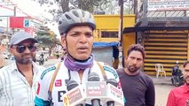 नशा मुक्ति का संदेश देने साइकिल से  निकला शिक्षक पहुंचा अंबिकापुर
