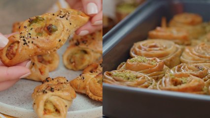 Petits pains farcis, Baklawa turc ay pistache  -  Chahwet Romdhan EP 04