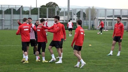 A Milli Futbol Takımı, Hırvatistan maçının hazırlıklarını Bursa'da sürdürdü