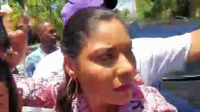 Simpatizantes del PLD y la Policía se enfrentan cerca Palacio de Justicia
