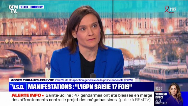 Accusations de violences policières: Depuis le 19 janvier, nous avons eu 17 procédures judiciaires , affirme Agnès Thibault-Lecuivre, cheffe de l'IGPN