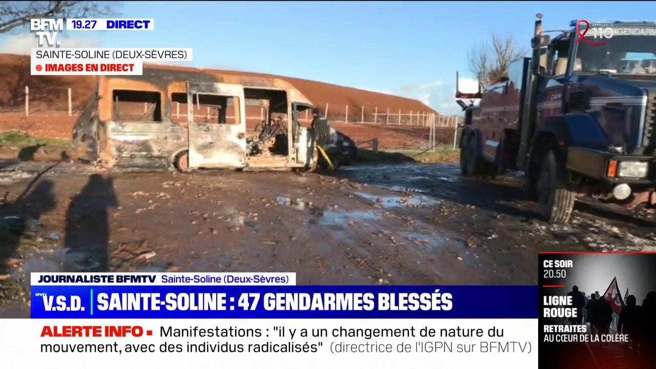 Sainte-Soline: 7 manifestants et 47 gendarmes blessés, selon le procureur de Niort