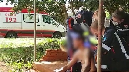 Homem corta a cabeça ao cair na saída de estabelecimento no Esmeralda