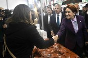 İYİ Parti lideri Akşener ve ABB Başkanı Yavaş'tan depremzedeler için düzenlenen fuara ziyaret