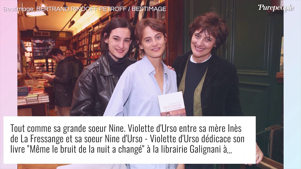 Inès de la Fressange entourée de ses deux filles Nine et Violette d'Urso, son célèbre amoureux en soutien