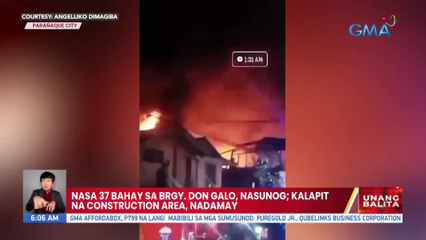 Nasa 37 bahay sa Brgy. Don Galo, nasunog; kalapit na construction area, nadamay | UB