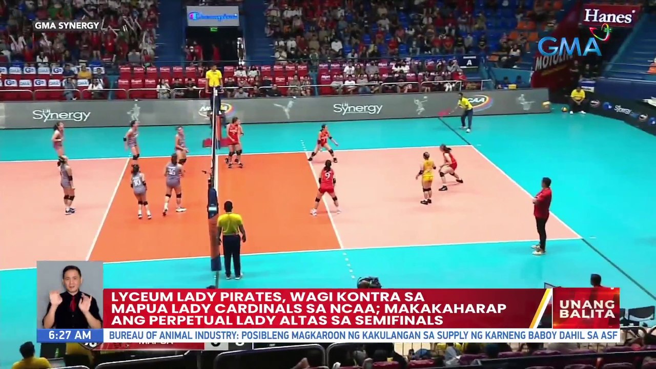 Lyceum Lady Pirates, wagi kotra sa Mapua Lady Cardinals sa NCAA; makakaharap ang Perpetual Lady Altas sa semifinals | UB