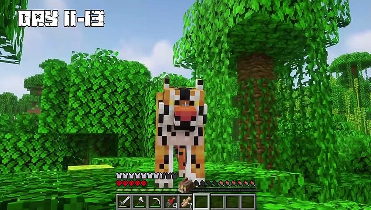 I Survived 100 DAYS as a CAT in HARDCORE Minecraft!