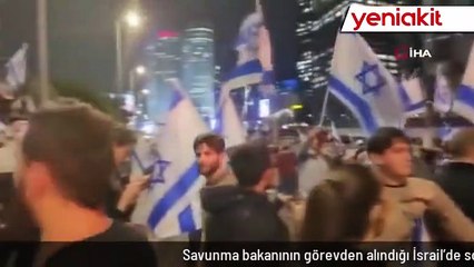 Savunma bakanının görevden alındığı İsrail'de sokaklar karıştı! Ordu kontrolü kaybetti