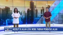 Truk Bermuatan Mesin Bekas Terguling di Ruas Tol Jakarta-Cikampek!