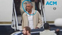 Former US president Barack Obama touches down in Sydney ahead of speaking tour