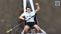 Cambridge men regain Varsity Boat Race crown in narrow victory having led from the start... with Oxford rower Felix Drinkall conscious and taken to hospital after appearing to collapse