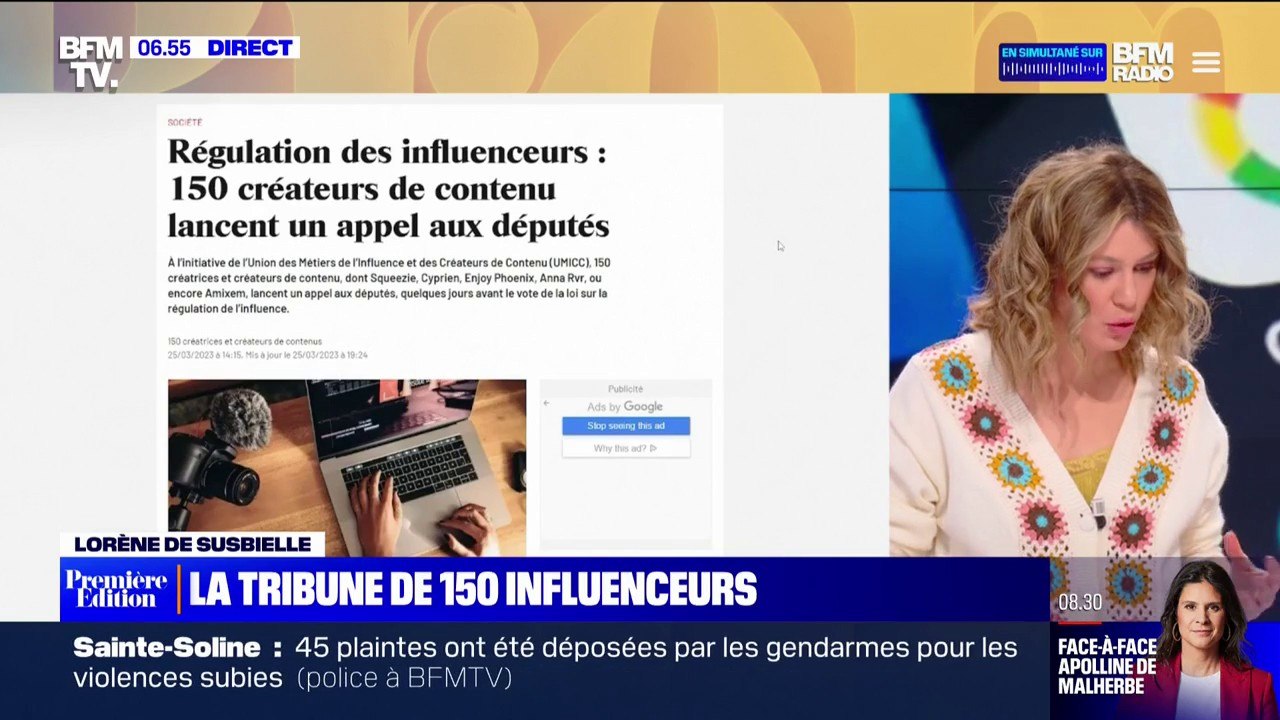 150 influenceurs appellent les députés à ne pas être assimilés aux "influ-voleurs" via une tribune