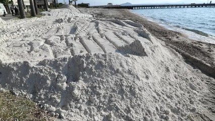 Bodrum Zabıtasından Beyaz Kum Dökümüne Müdahale